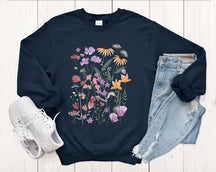 Wild Flowers Sweatshirt Unisex Wildflower Sweater