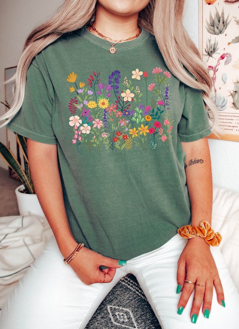 Wildflower Shirt Womens Flowers Shirt