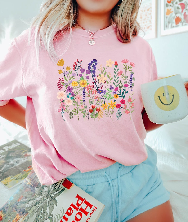 Wildflower Shirt Womens Flowers Shirt