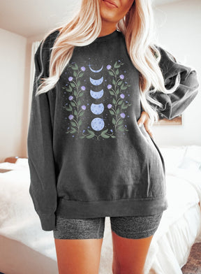 Celestial Moon Sweatshirt Moon Phase Gift