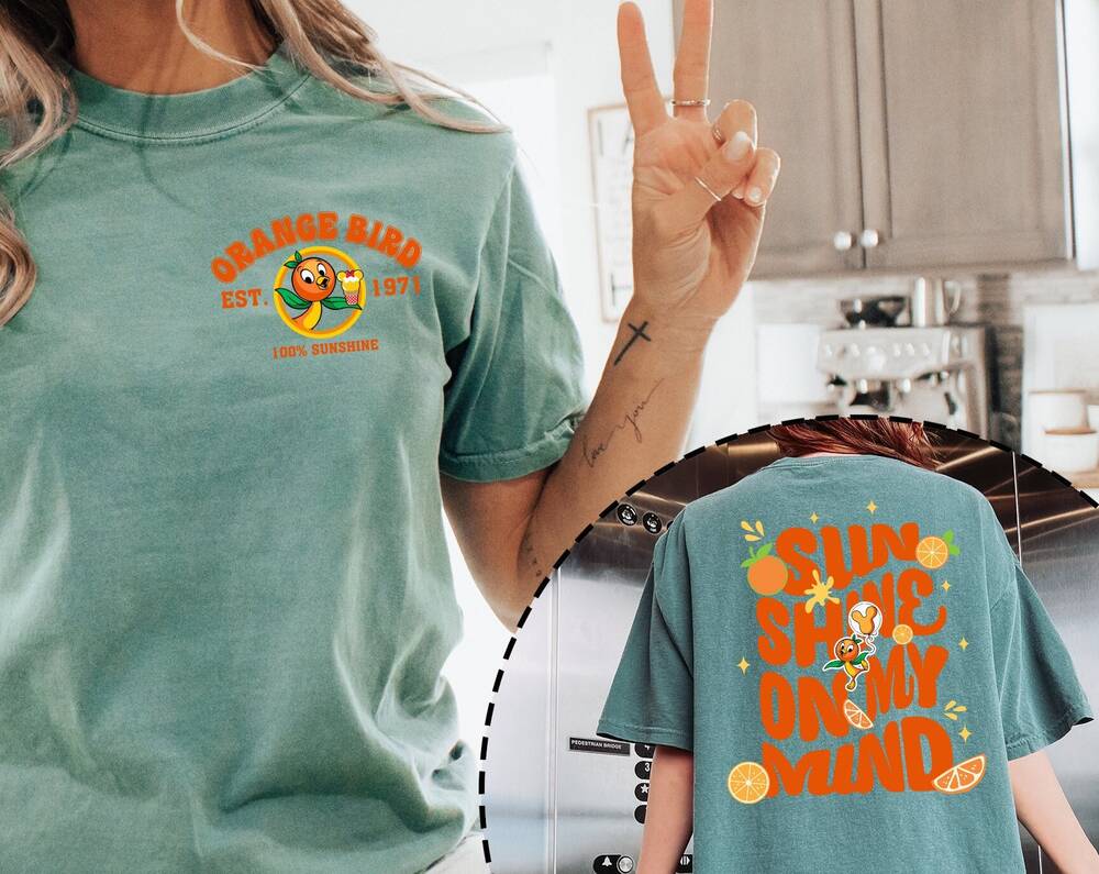 Comfort Colors Orange Bird Sunshine  Beach  Summer Vacation Shirt