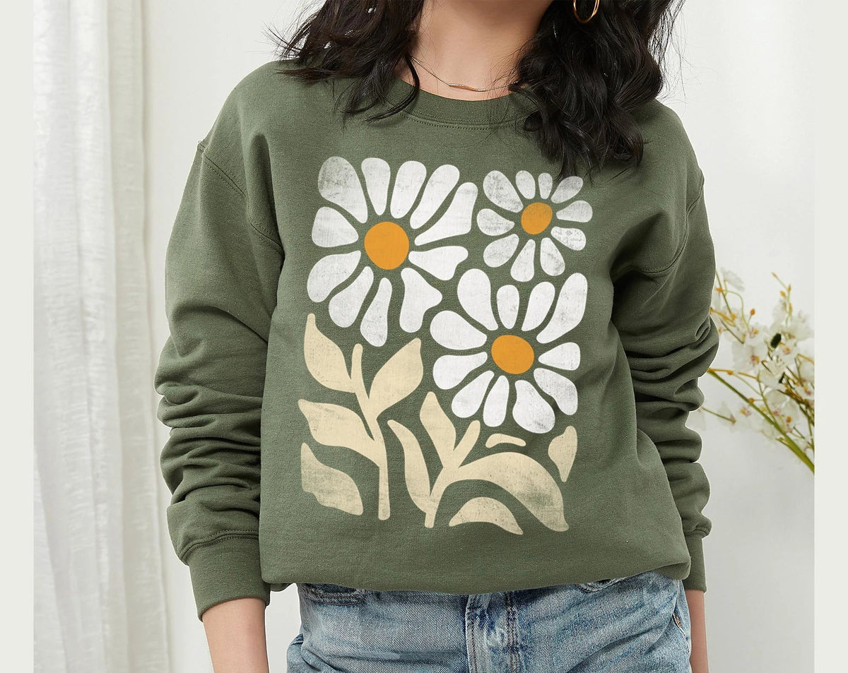 Bohemian Floral Unisex Wildflower Sweatshirt